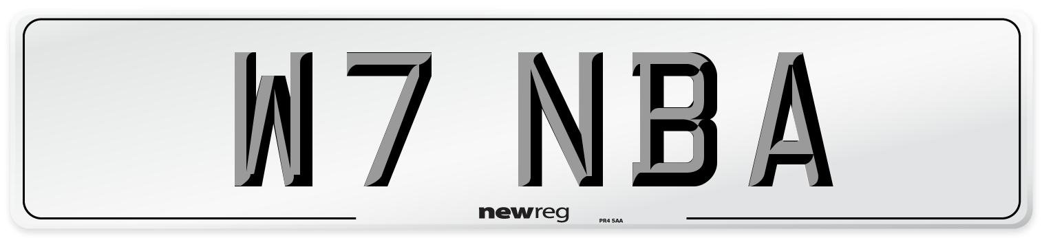 W7 NBA Number Plate from New Reg